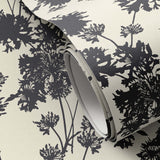 Flora Wallpaper by Gold Rush Art Co., Black II