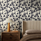 Flora Wallpaper by Gold Rush Art Co., Black II