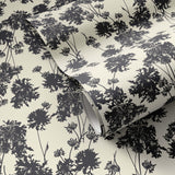 Flora Wallpaper by Gold Rush Art Co., Black II