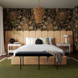 Palani Velvet Bed w/ Wings, Honey