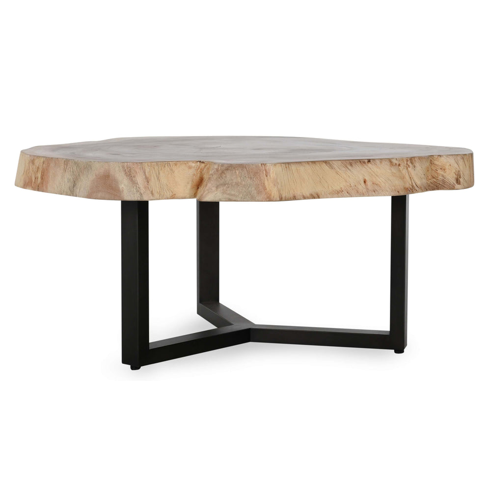 Celine Live Edge Coffee Table, Natural-High Fashion Home