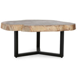 Celine Live Edge Coffee Table, Natural-High Fashion Home