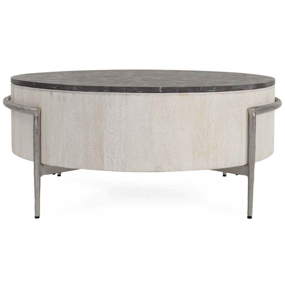 Honor Round Coffee Table, White Wash