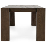 Troy Dining Table, Suede Brown-Furniture - Dining-High Fashion Home