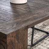 Troy Dining Table, Suede Brown-Furniture - Dining-High Fashion Home