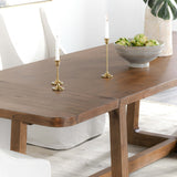 Lyra Rectangular Extension Dining Table, Smoke Brown