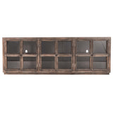 Selma 6 Door Cabinet, Aged Brown-Furniture - Storage-High Fashion Home