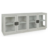 Larson 4 Door Cabinet, White Wash