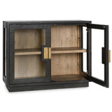 Larson 2 Door Cabinet, Carbon Black-Furniture - Storage-High Fashion Home