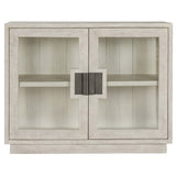 Larson 2 Door Cabinet, White Wash-Furniture - Storage-High Fashion Home