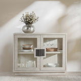 Larson 2 Door Cabinet, White Wash-Furniture - Storage-High Fashion Home