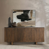 Roya 4 Door Cabinet, Toasted Brown-Furniture - Storage-High Fashion Home