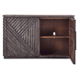 Ellington 2 Door Cabinet, Rough Black-Furniture - Storage-High Fashion Home