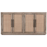 Jensen 4 Door Cabinet, Taupe-Furniture - Storage-High Fashion Home