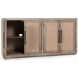 Jensen 4 Door Cabinet, Taupe-Furniture - Storage-High Fashion Home