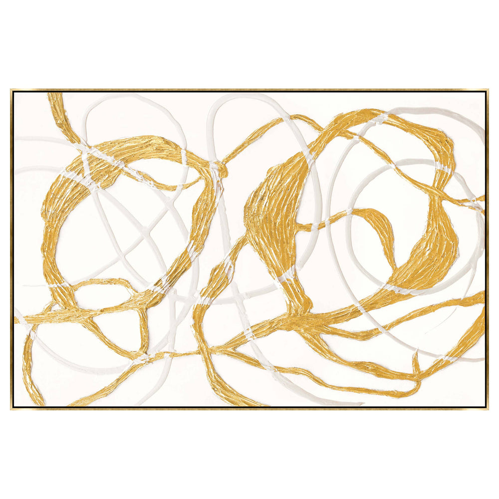 Golden Line I Framed-Accessories Artwork-High Fashion Home