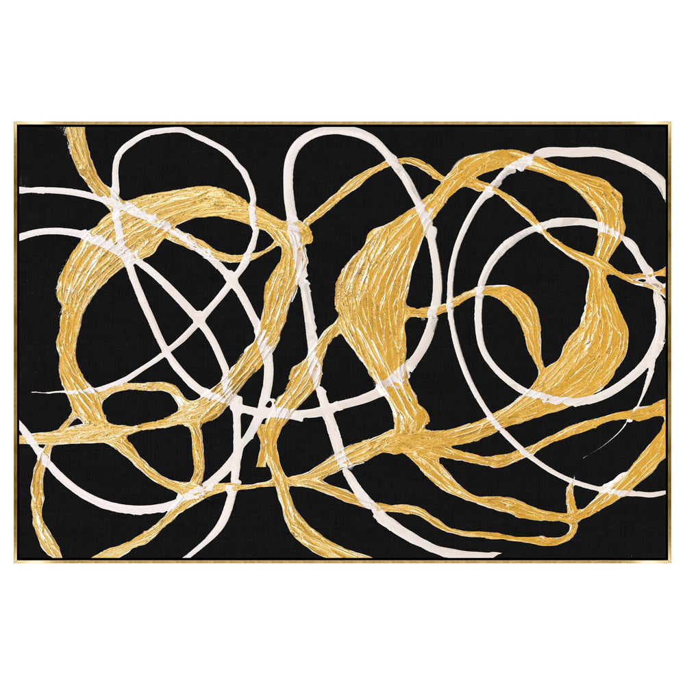 Golden Line II Framed-Accessories Artwork-High Fashion Home