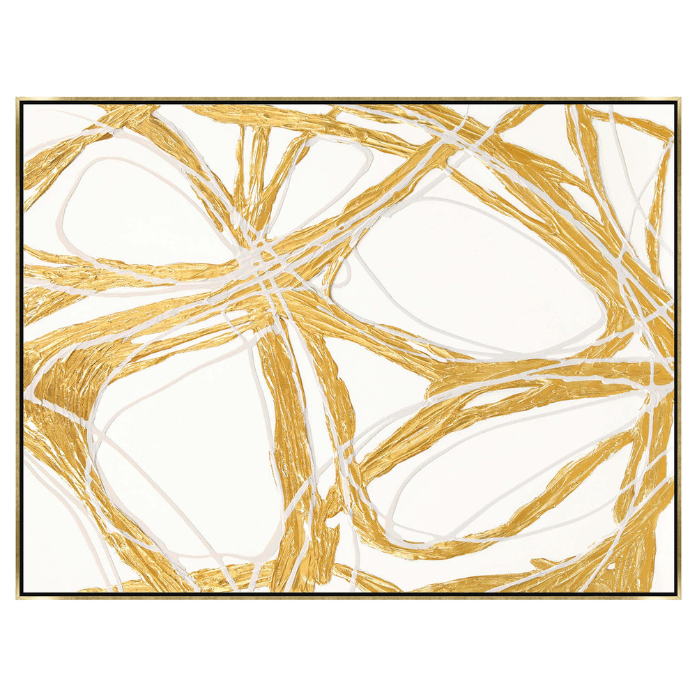 Gold Waves I Framed-Accessories Artwork-High Fashion Home