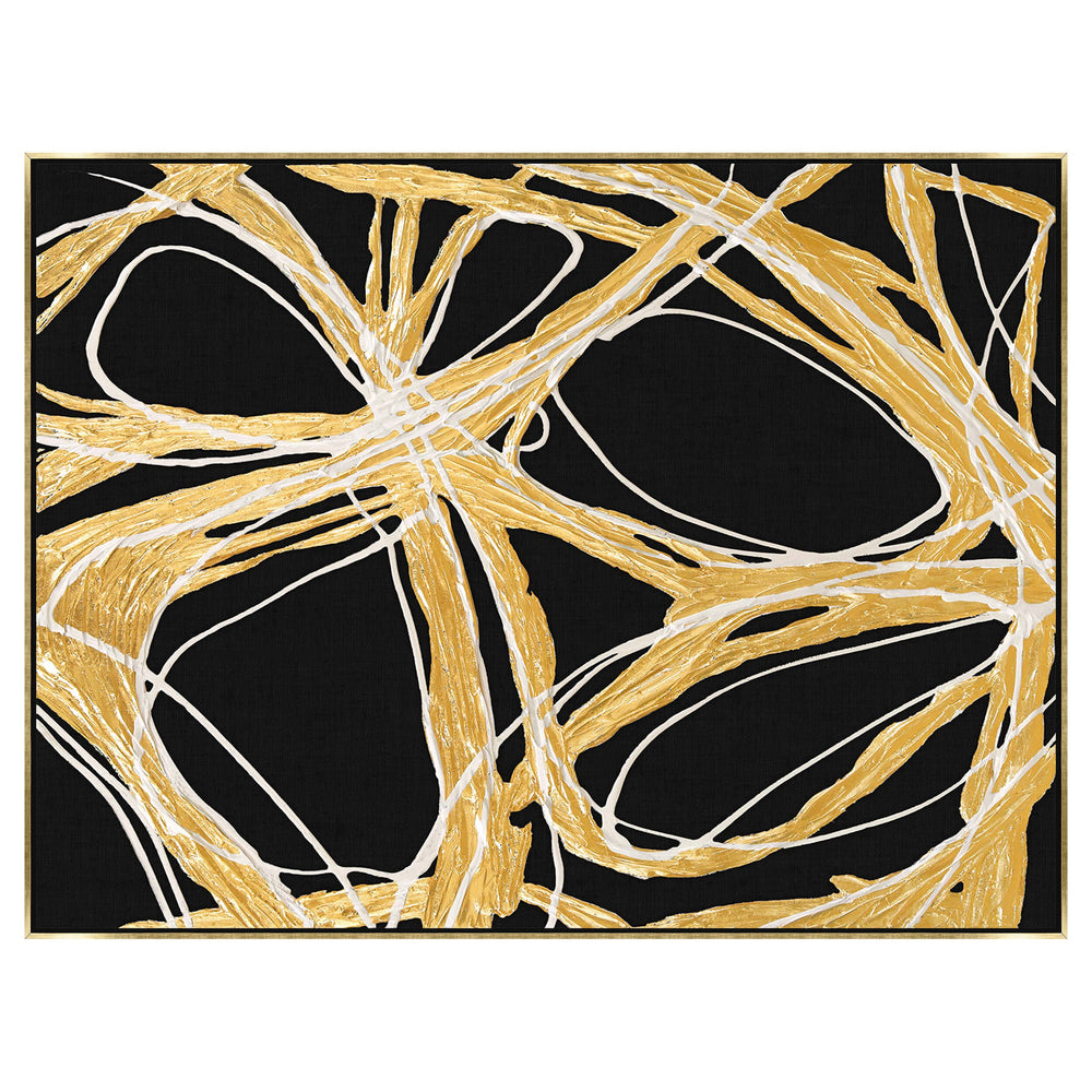 Gold Waves II Framed-Accessories Artwork-High Fashion Home