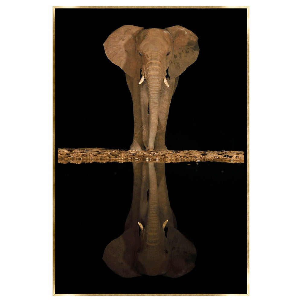 Lakeside Elephant Framed-Accessories Artwork-High Fashion Home