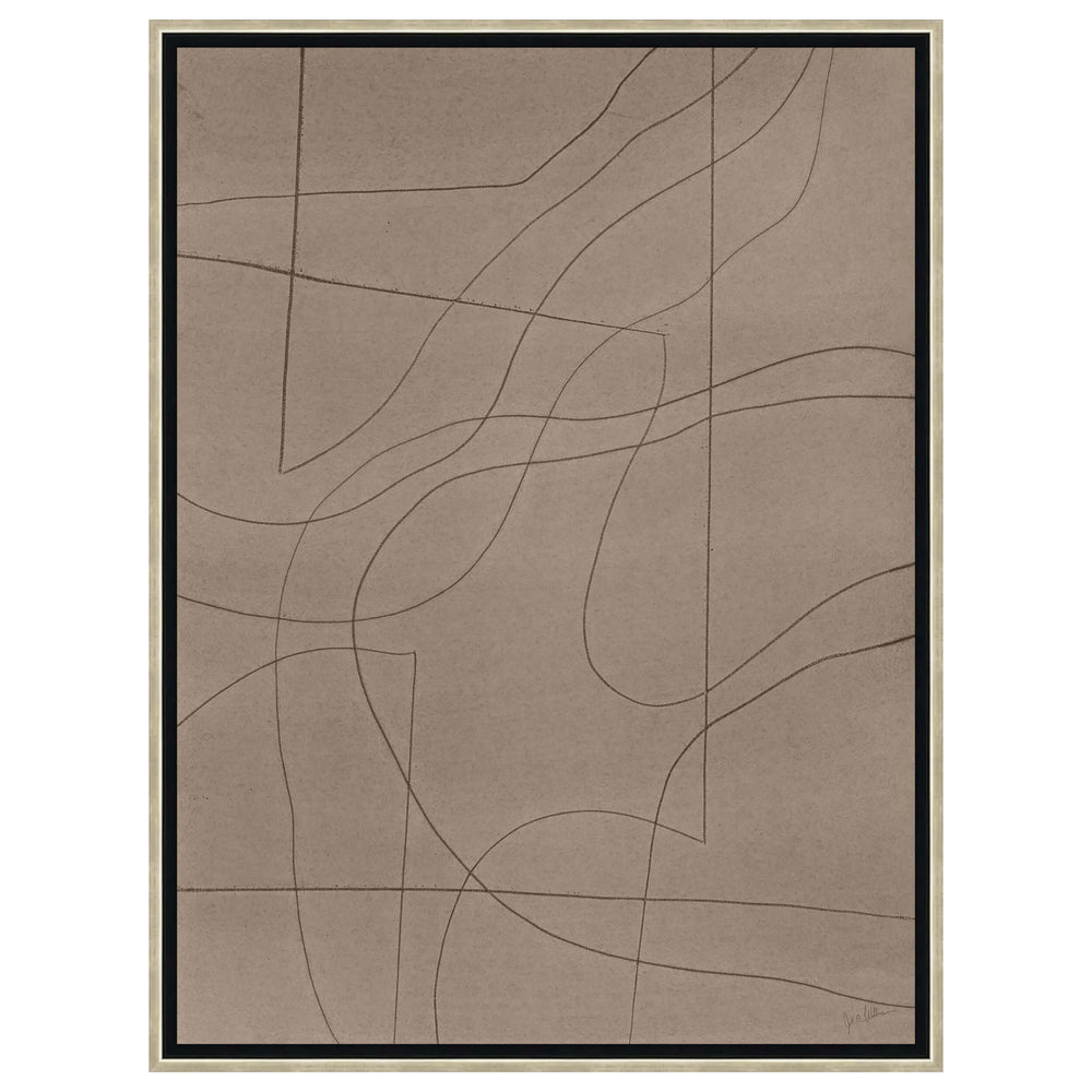 Movement in Taupe II Framed