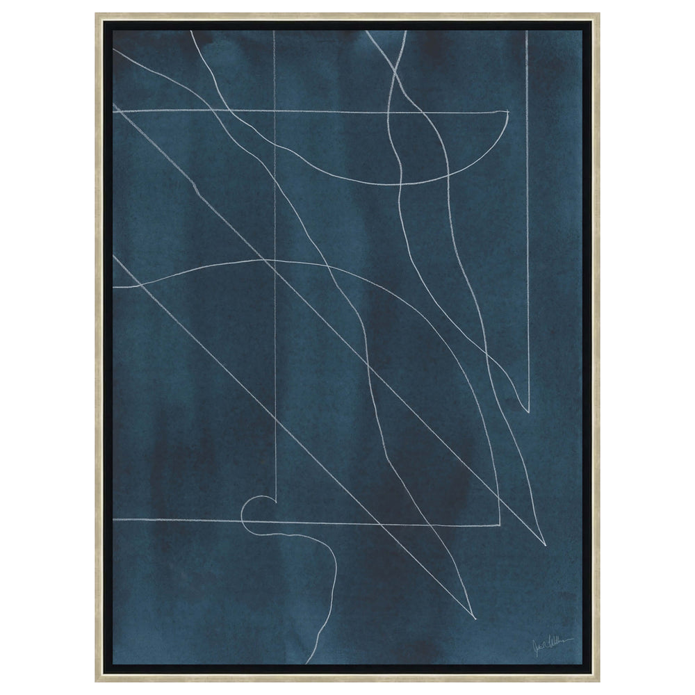 Movement in Blue II Framed