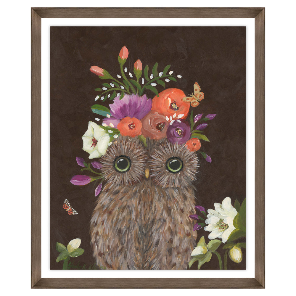 Agnes the Owl Acrylic Glass Framed