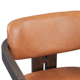 Martina Leather Arm Chair, Tan-Furniture - Dining-High Fashion Home