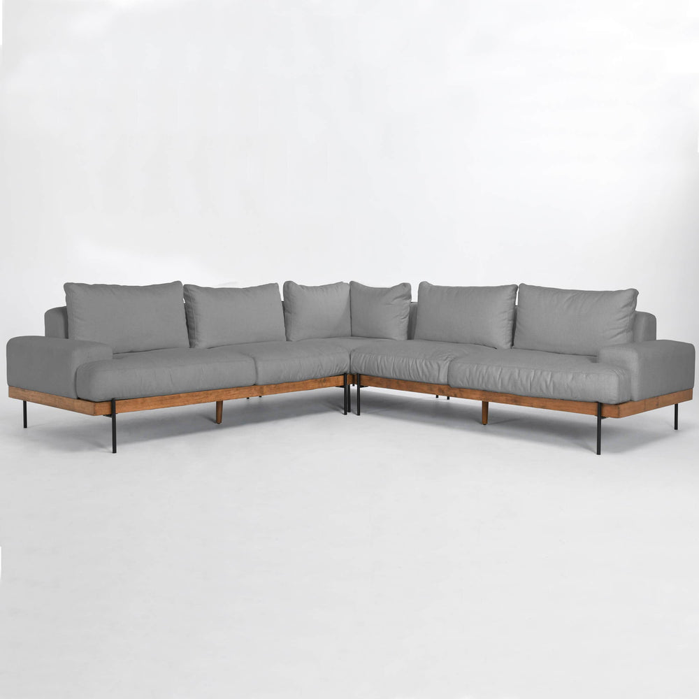 Faro Sectional, Light Gray-Furniture - Sofas-High Fashion Home