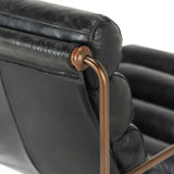 Argo Leather Chair, Jet Black-Furniture - Chairs-High Fashion Home