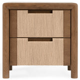 Corda Nightstand, Brown/Natural-Furniture - Bedroom-High Fashion Home