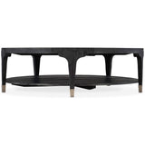 Chapman Shou Sugi Ban Round Cocktail Table-Furniture - Accent Tables-High Fashion Home