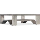 Saber Cocktail Table, Silver Leaf