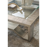 Saber Cocktail Table, Silver Leaf