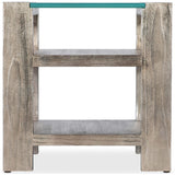 Saber End Table, Silver Leaf-Furniture - Accent Tables-High Fashion Home