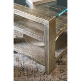 Saber End Table, Silver Leaf-Furniture - Accent Tables-High Fashion Home