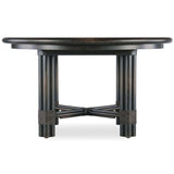 Retreat Pole Rattan Round Dining Table, Black Sand-Furniture - Dining-High Fashion Home