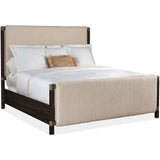 Retreat Upholstered Panel Bed, Neo Cream/Black Sand