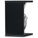 Peace Accent Table, Black/Silver-Furniture - Accent Tables-High Fashion Home