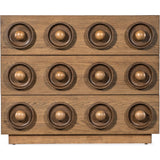 Knobby 3 Drawer Chest, Light Wood