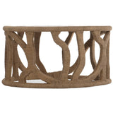 Commerce & Market Roped Round Cocktail Table, Medium Natural-Furniture - Accent Tables-High Fashion Home