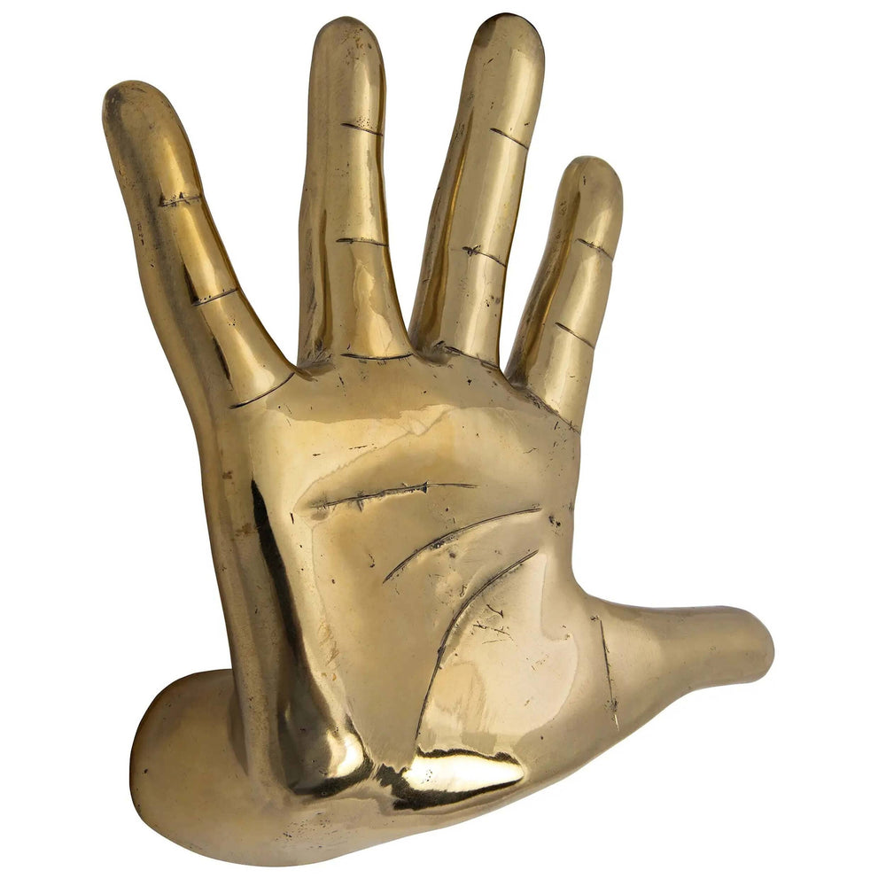 Hand On The Wall, Antique Brass