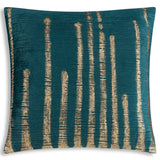 Adele Pillow, Teal/Gold-Accessories-High Fashion Home