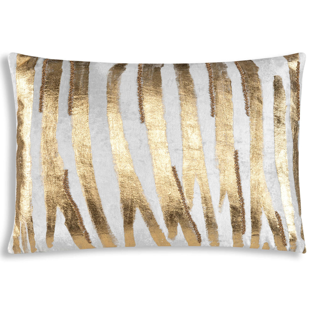 Adele Lumbar Pillow, Gold-Accessories-High Fashion Home