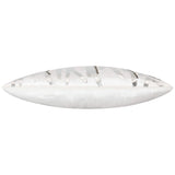 Adele Lumbar Pillow, Ivory/Silver-Accessories-High Fashion Home