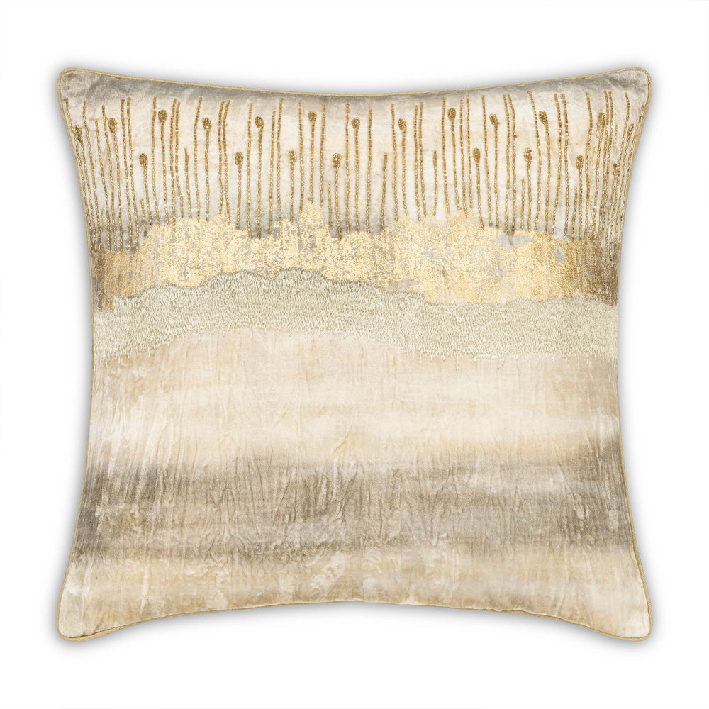 Aida Pillow, Ivory/Gold-Accessories-High Fashion Home