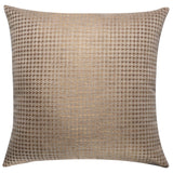 Allure Pillow, Beige/Gold Herringbone-Accessories-High Fashion Home