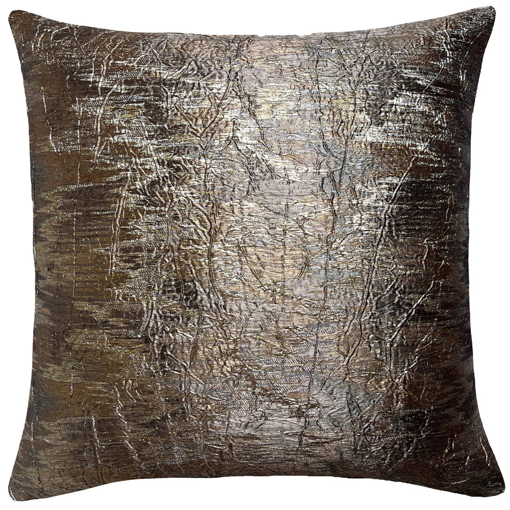 Allure Pillow, Metallic Silver Jacquard-Accessories-High Fashion Home