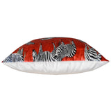 Amber Pillow, Red/Zebra-Accessories-High Fashion Home