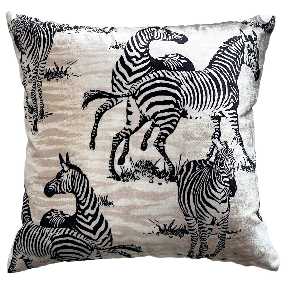 Amber Pillow, Ivory/Zebra-Accessories-High Fashion Home